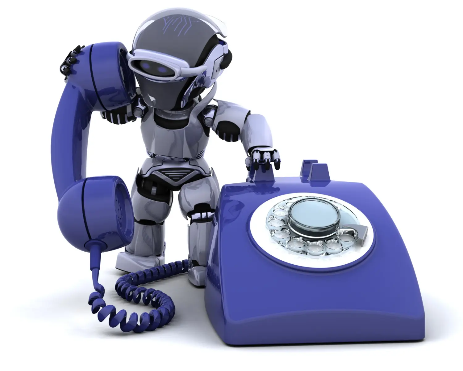 Robot with a phone for phone system installation