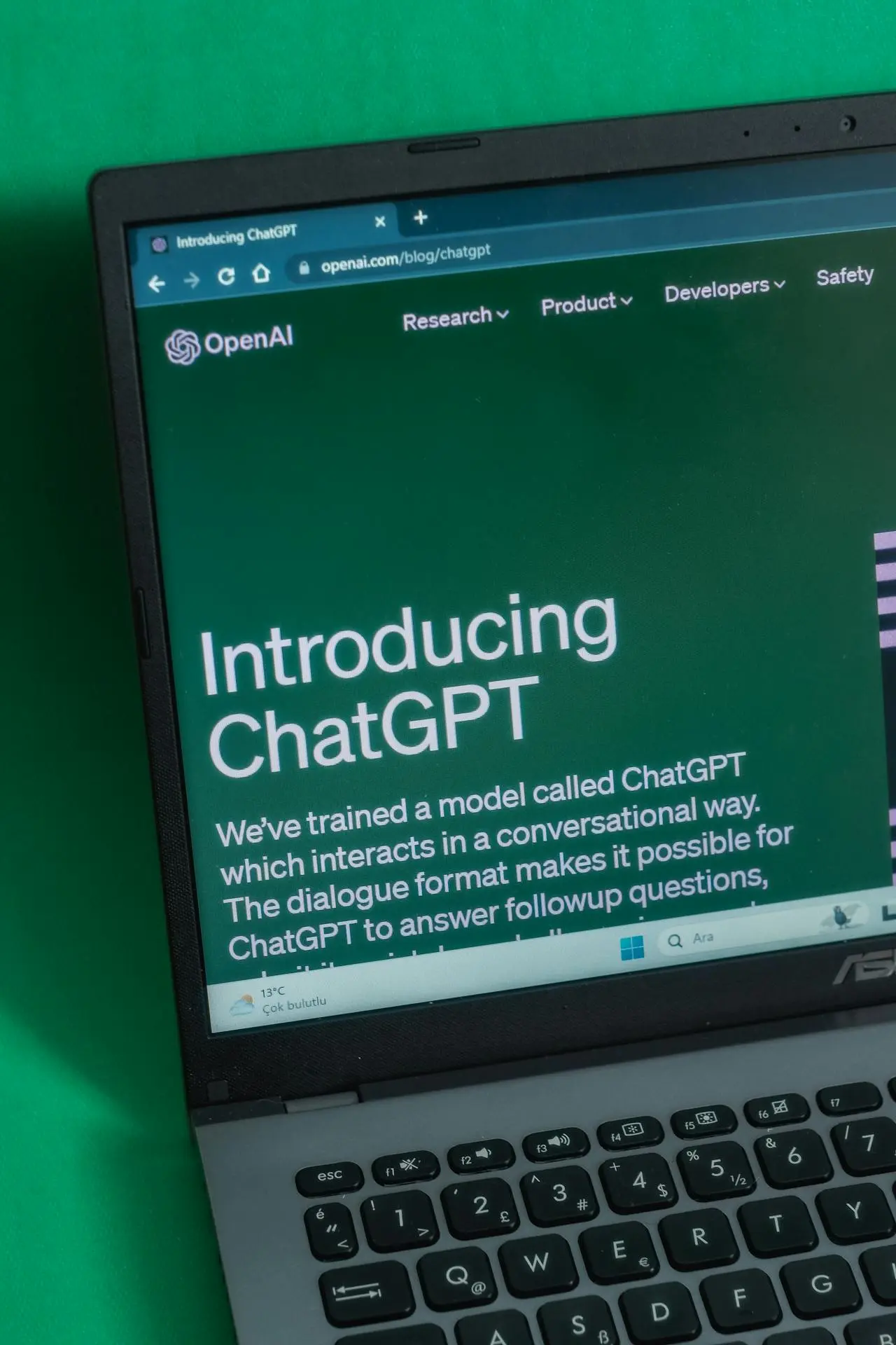 chatGPT opened on a laptop for generative ai consulting services