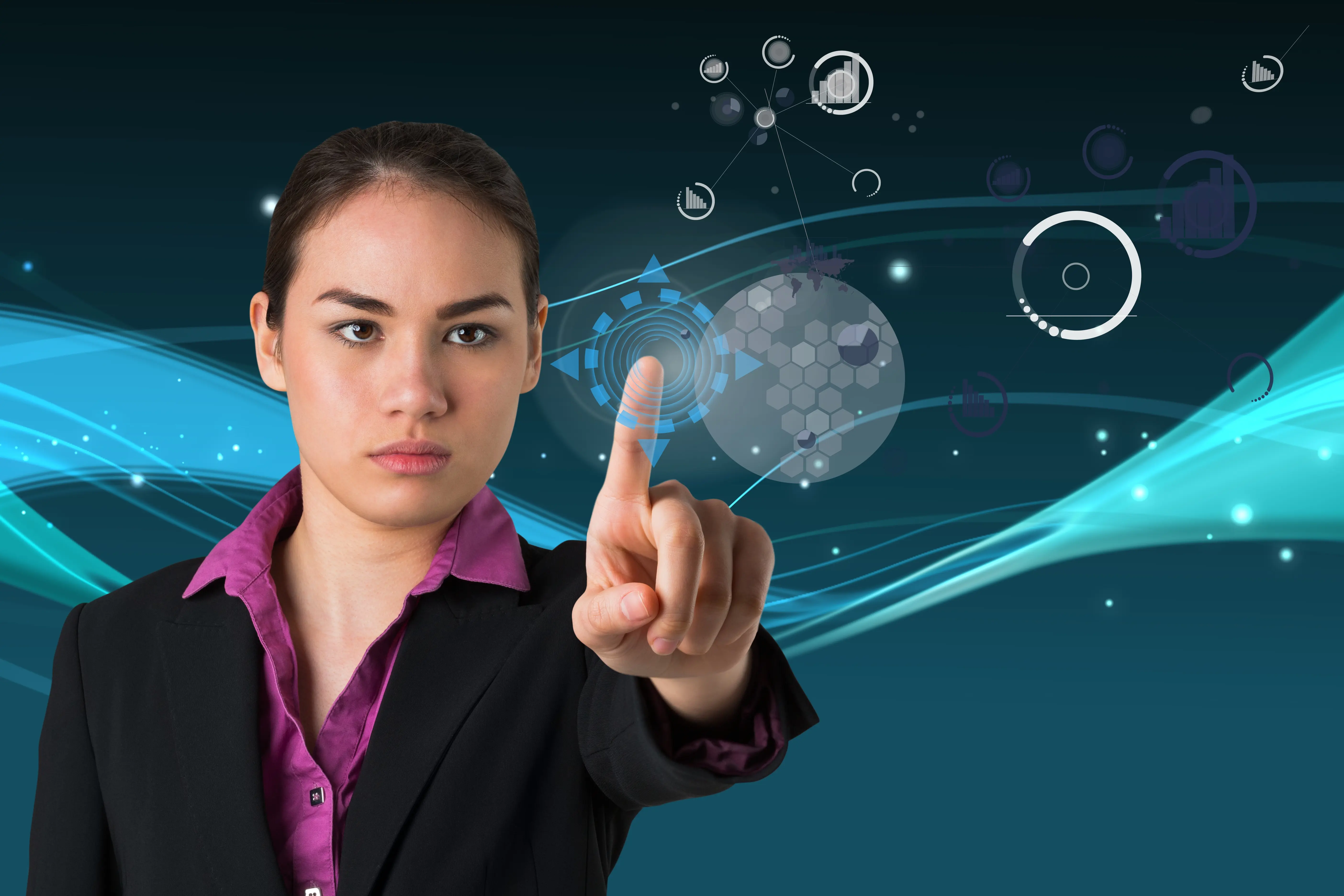 A woman pointong on what is zero trust access