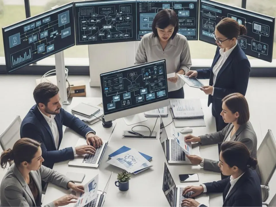 People working for an IT Audit