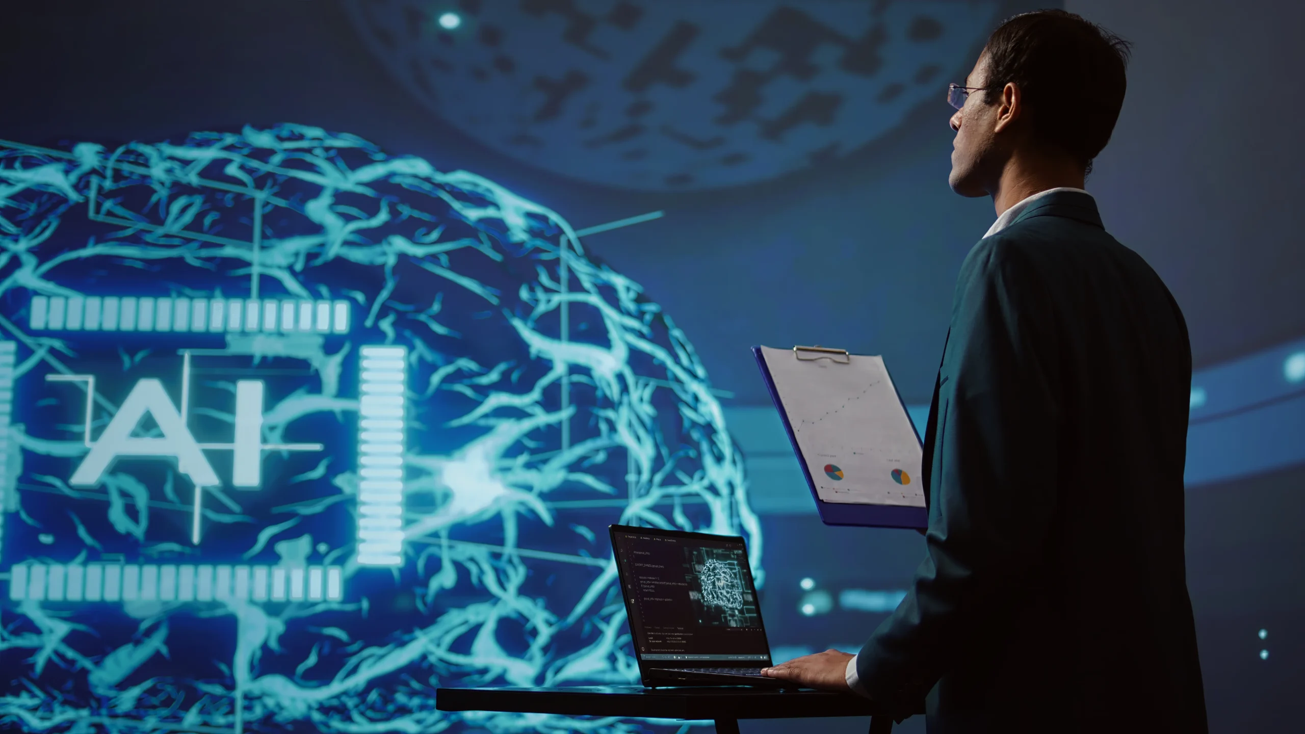 employee looking AI business process automation consulting