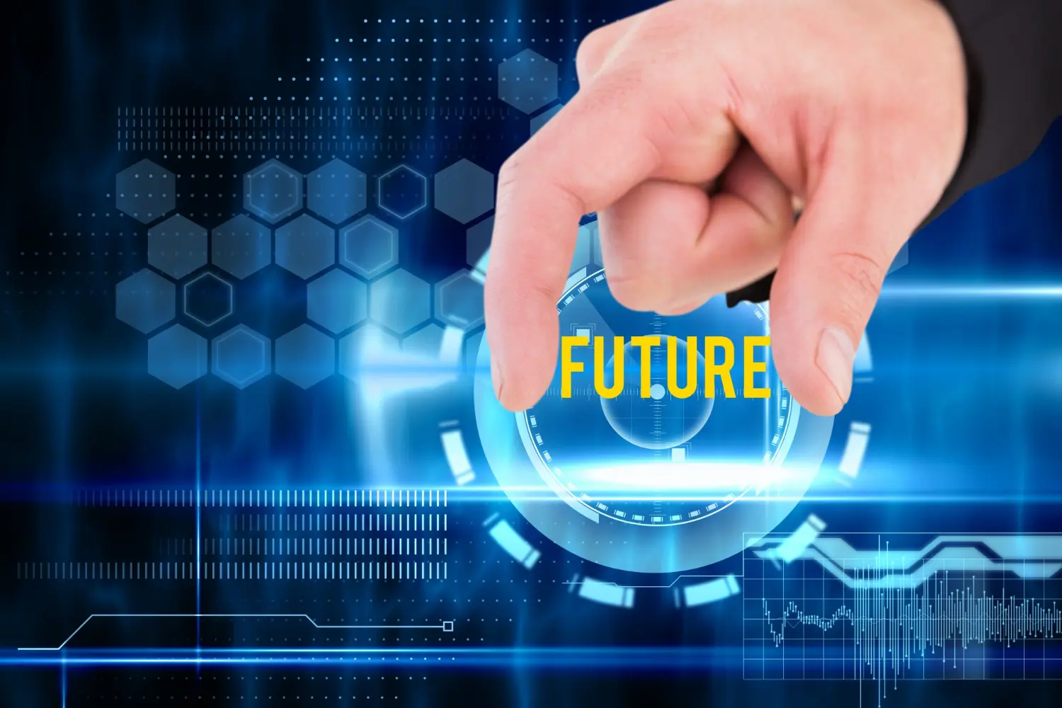 hand holding the future of technology with zero trust and ai
